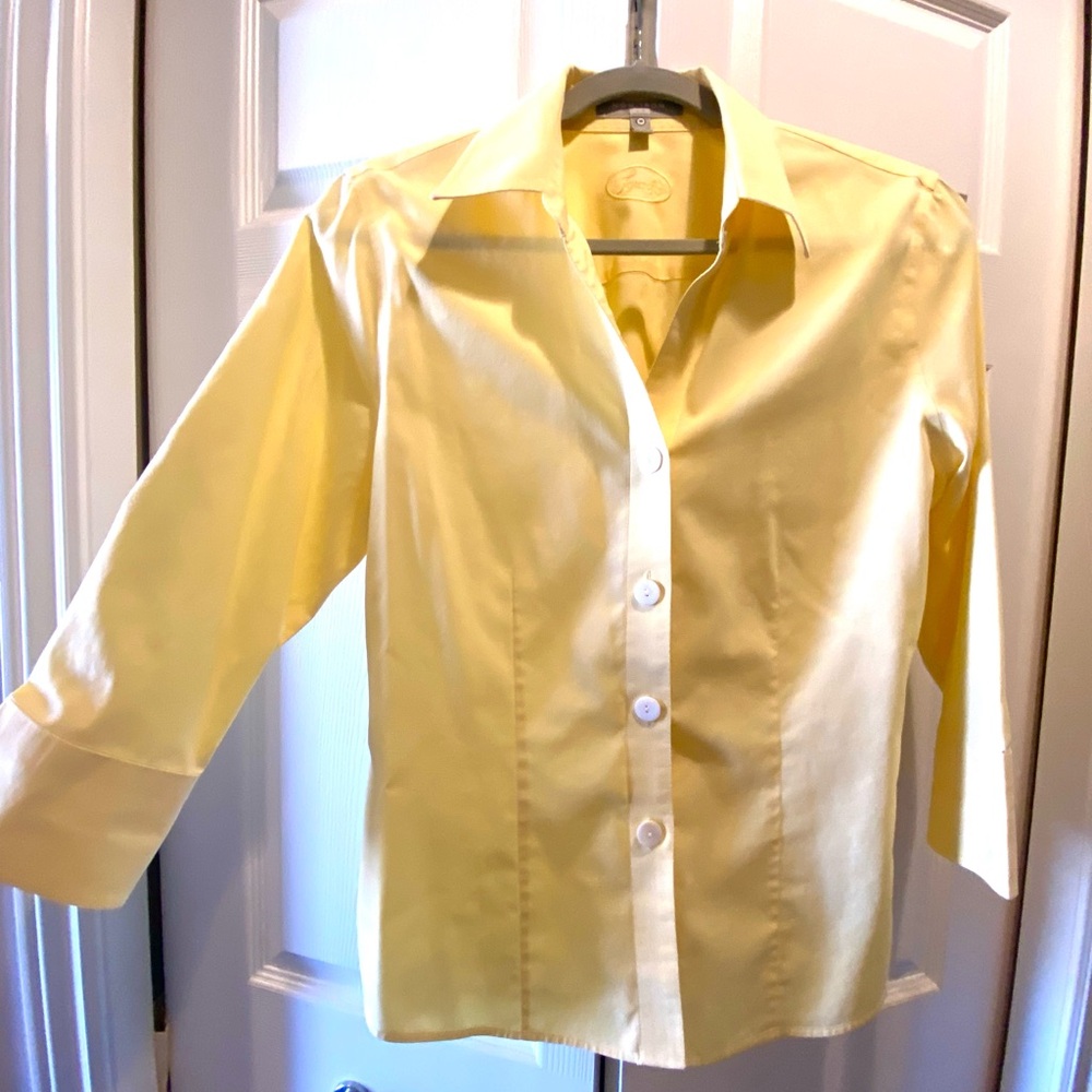 Foxcroft Sunny Yellow Non-Iron Shirt